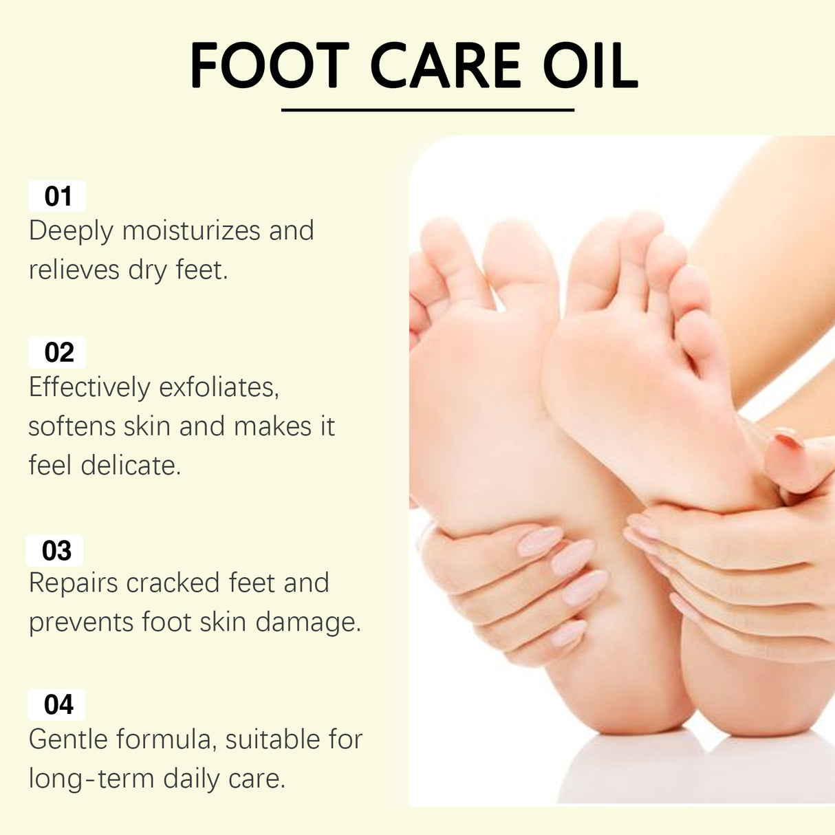 Foot Care Oil Gentle Exfoliating Delicate Moisturizing Hydrating Heel Care Oil
