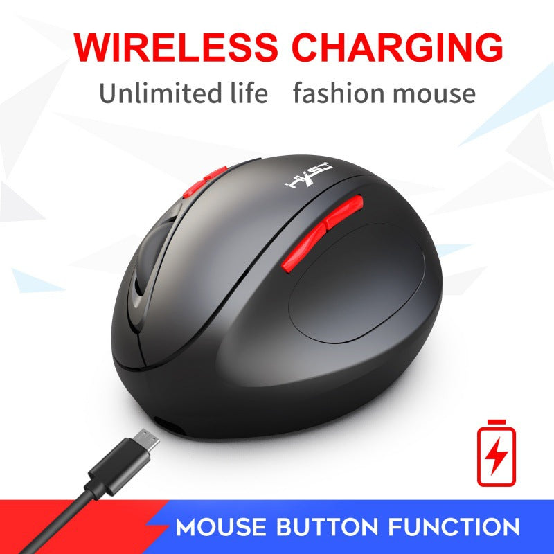 2.4G wireless mouse rechargeable vertical mouse with 7 buttons ergonomic design - V.I.P Digital Presence