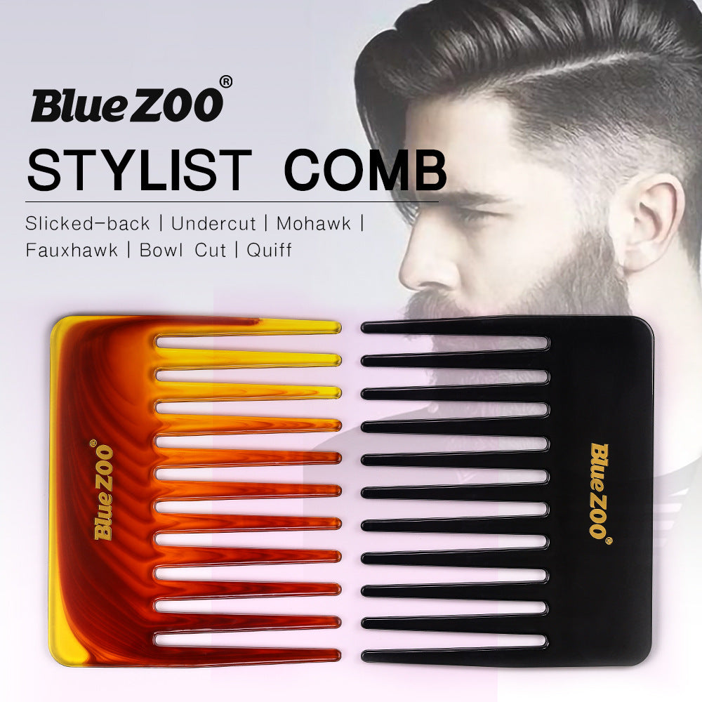 Single Side Short 2 Colors BlueZOO Big Back Shape Big Knife Comb Big Tooth Comb Large Insert Comb Shovel Oil Head Comb - V.I.P Digital Presence