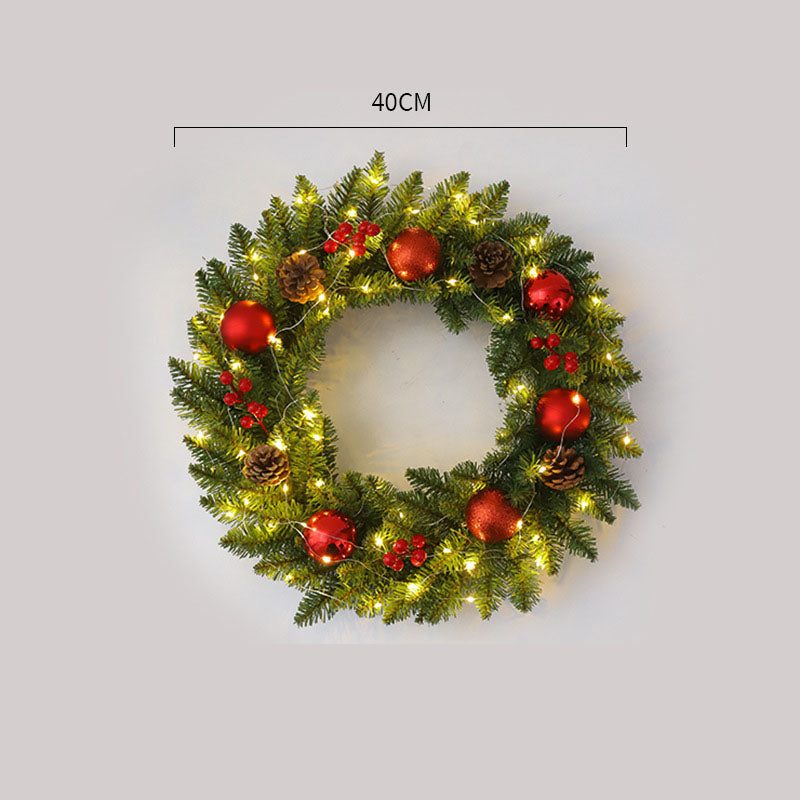 Christmas wreath rattan 30/40/50/60cm Christmas decoration wreath door hanging scene - V.I.P Digital Presence