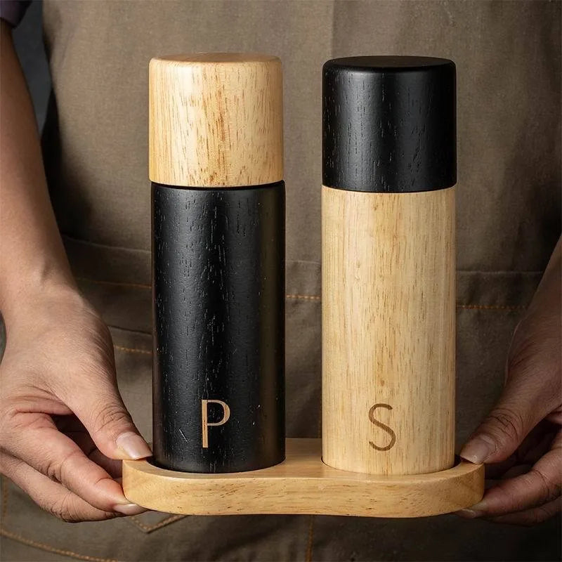 Oak Pepper Grinder Salt and Pepper Grinder Wooden Salt Mill Pepper Grinder with Adjustable Ceramic Rotor - V.I.P Digital Presence