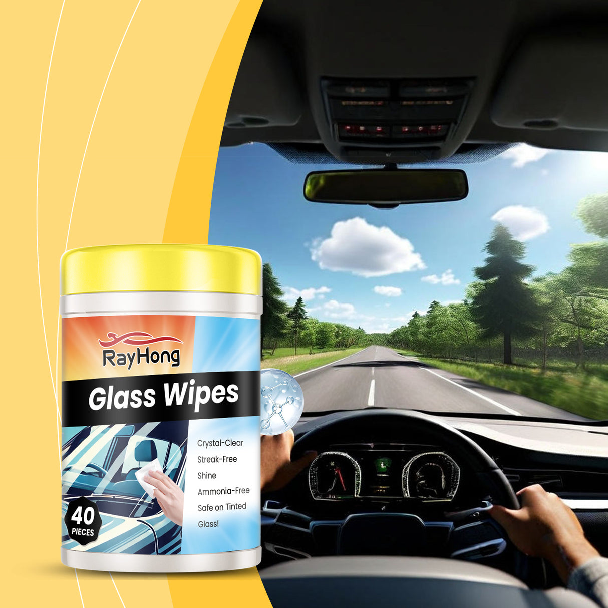 Car Glass Cleaning Wipes Glass Rearview Mirror Anti-Fog Refurbished Anti-Oil Cleaning Universal Wipes - V.I.P Digital Presence