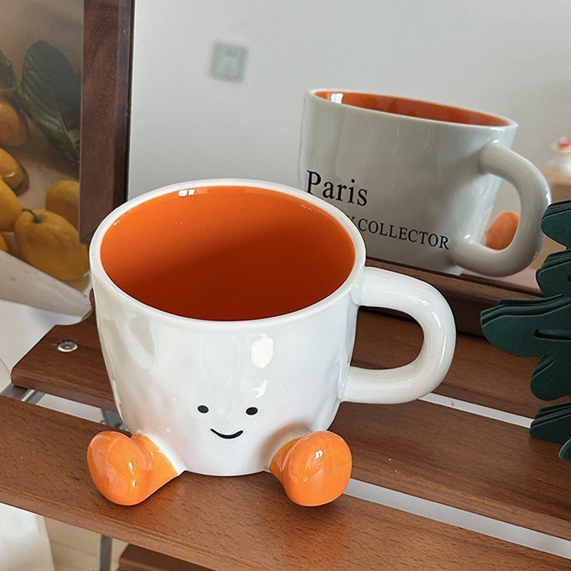 Kawaii hand - pinch feet ceramic coffee cup. High - aesthetic, great for home/dorm. Ideal gift, doubles as mark cup. - V.I.P Digital Presence