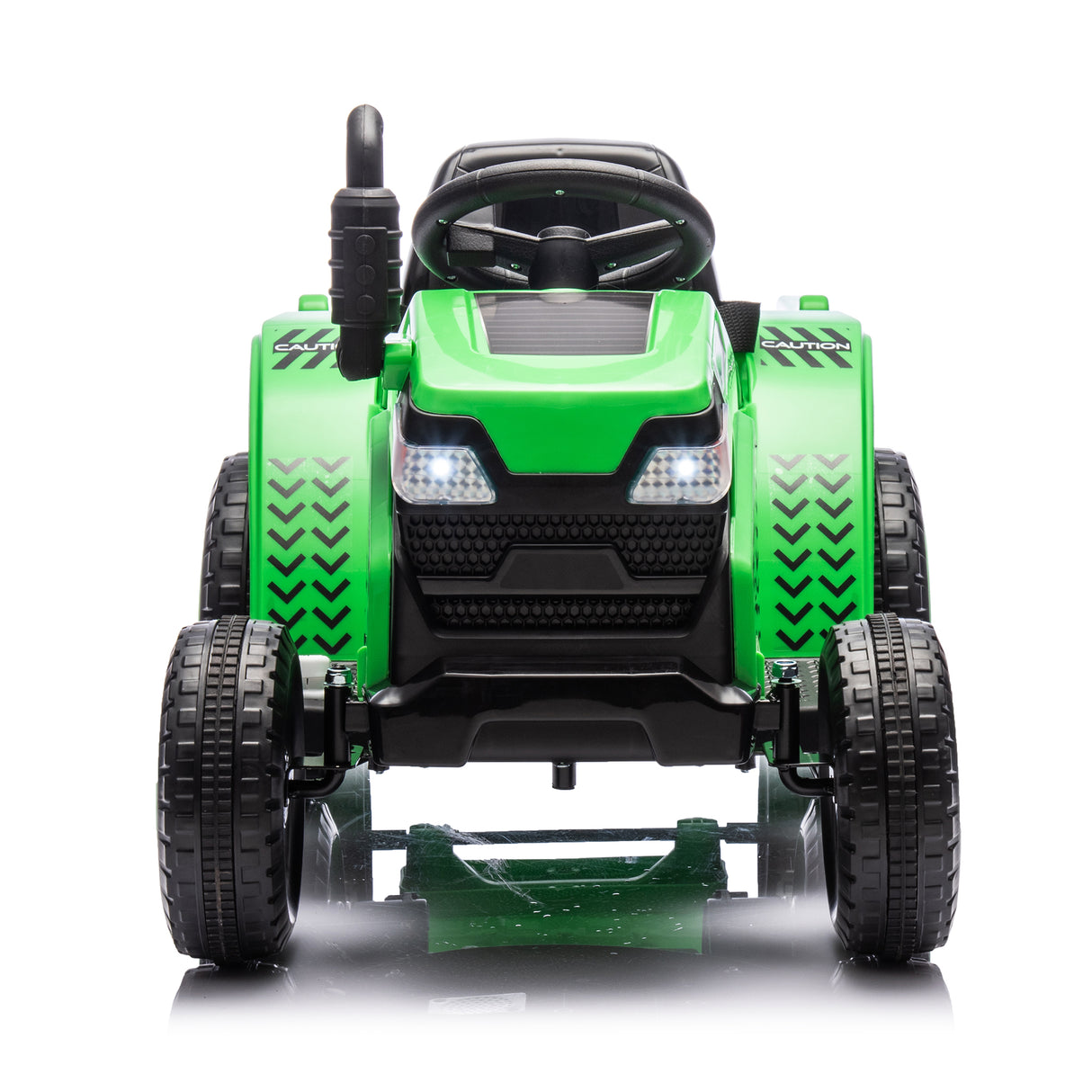 12V children ride the electric tractor "Black Knight" with a detachable storage tugboat and power display screen. - V.I.P Digital Presence