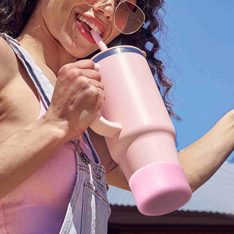 Cup Boot for Stanley 40/30 oz: Straw Cover, Bow Topper, Diamond Caps, Bottom Protector, 3 PCS Set. - V.I.P Digital Presence