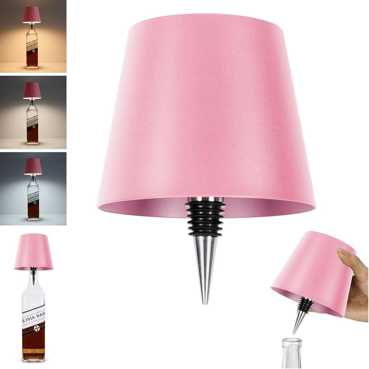 LED Creative Wine Bottle Light for Bar: Movable, Rechargeable, RGB Dimmable Decorative Bottle Lamp - V.I.P Digital Presence