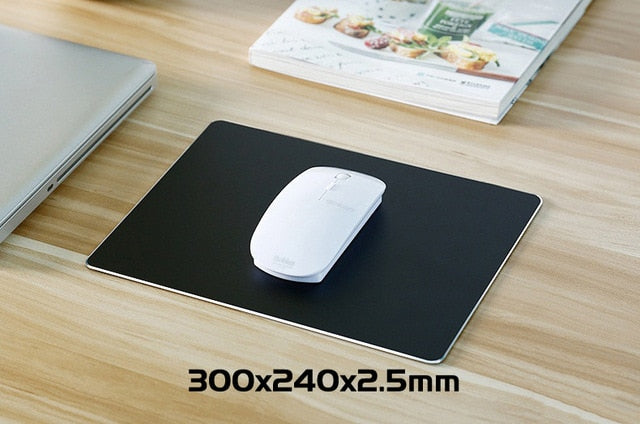 Aluminum Alloy Smooth Mouse Pad 240x180/300mm Hard Metal Slim Desk Mat Rubber Anti-slip Bottom Speed Control Mousepad For Gaming - V.I.P Digital Presence