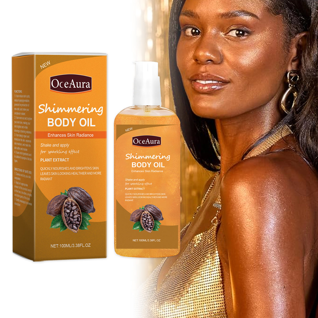 Shiny Moisturizing Body Oil Moisturizes And Nourishes The Body Daily Care Full Body Massage Essential Oil