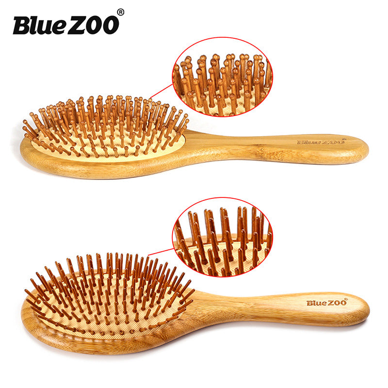 Pointed BlueZOO Massage Air Cushion Airbag Comb Bamboo Bristle Needle Comb Hairdressing Wood Comb - V.I.P Digital Presence