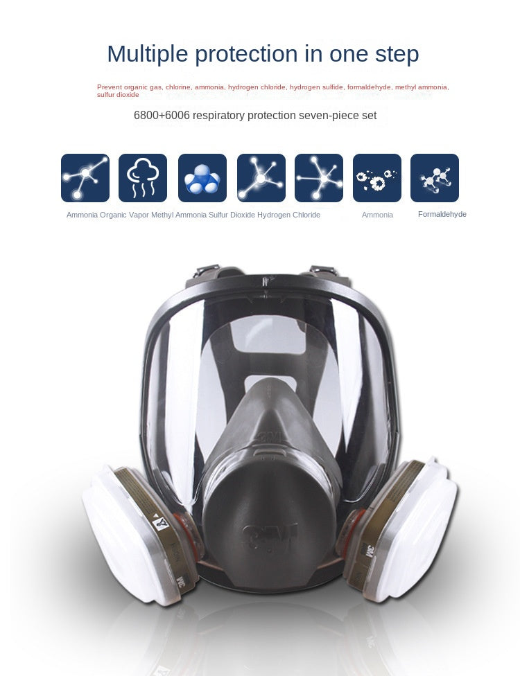 3M Mask 6800 Full Face Protective Mask Anti Paint Spray Odor Anti Industrial Dust Gas Mask - V.I.P Digital Presence