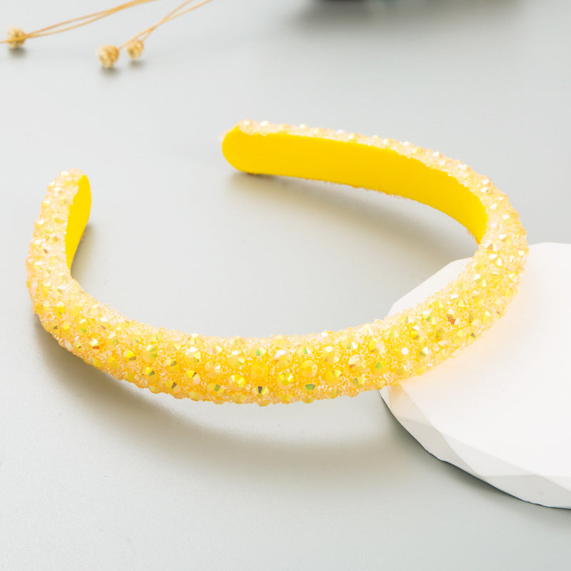 Colorful Rhinestone Full Drill Hoop Trendy Online Red The Same Super Flash Headdress - V.I.P Digital Presence