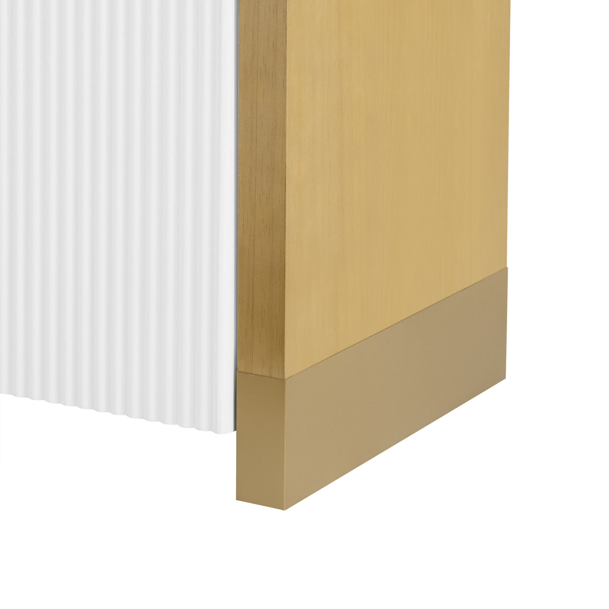 U-STYLE four door curved corner design wavy door panel cabinet with adjustable shelves - V.I.P Digital Presence