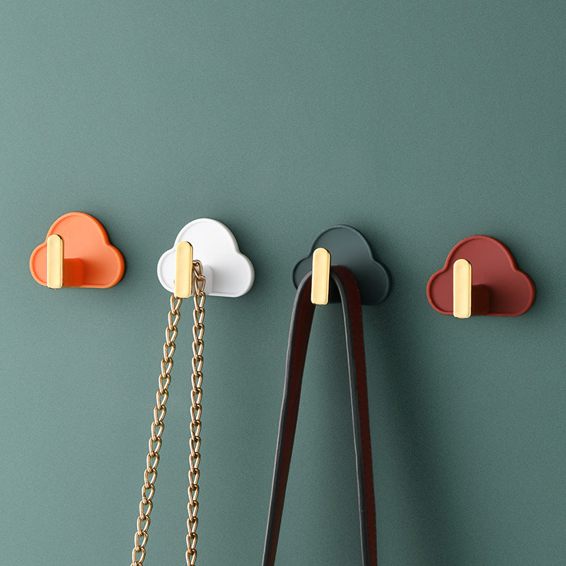 Light Luxury Paste Cloud Sticky Hook Strong Viscose Punch-Free Hook Wall Hanging Traceless Hook Key Hook 4pcs - V.I.P Digital Presence