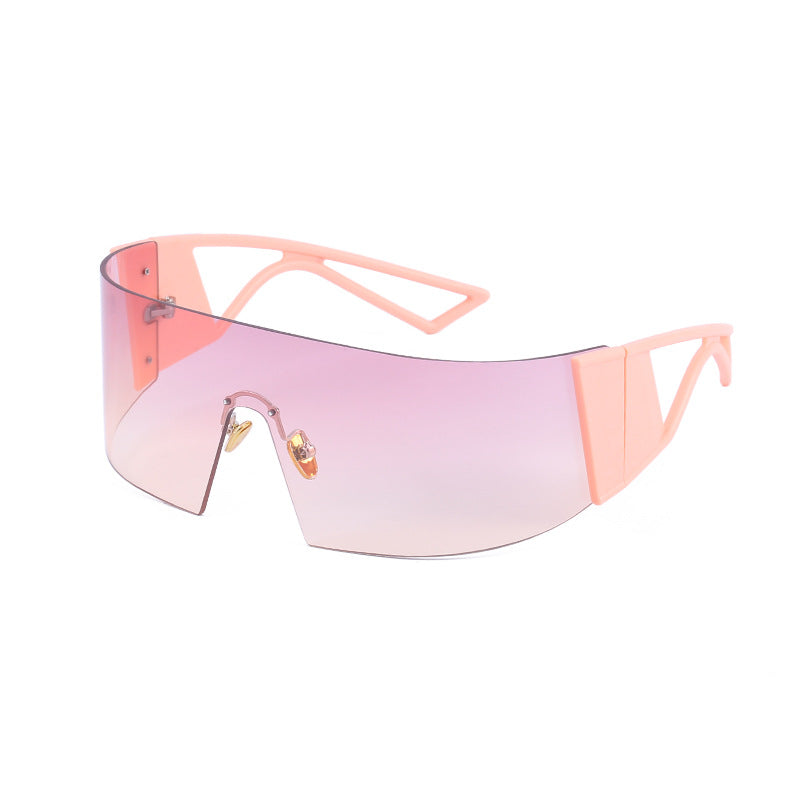 New One Piece Sunglasses Trend Surrounded By Large Frame Sunglasses Female Outdoor Cycling Sports Glasses