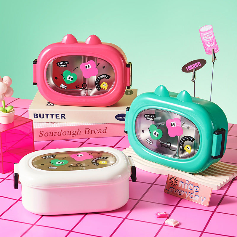 Dopamine can be heated by microwave 304 stainless steel insulation and fresh-keeping compartment lunch box lunch box - V.I.P Digital Presence