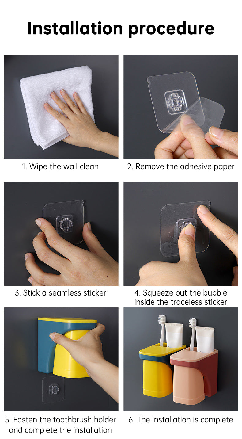 Magnetic Toothbrush Holder Bathroom Accessories magnetic cup holder For Home toiletries storage rack - V.I.P Digital Presence