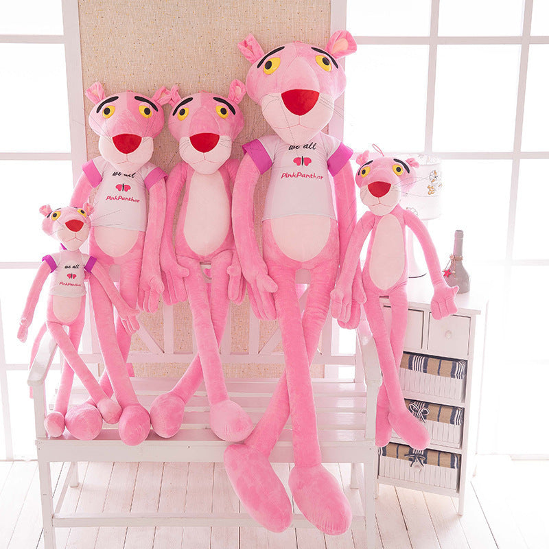 Internet celebrity pink leopard plush toy doll Dalang leopard long legs pink playful leopard jumping tiger large children's gift - V.I.P Digital Presence