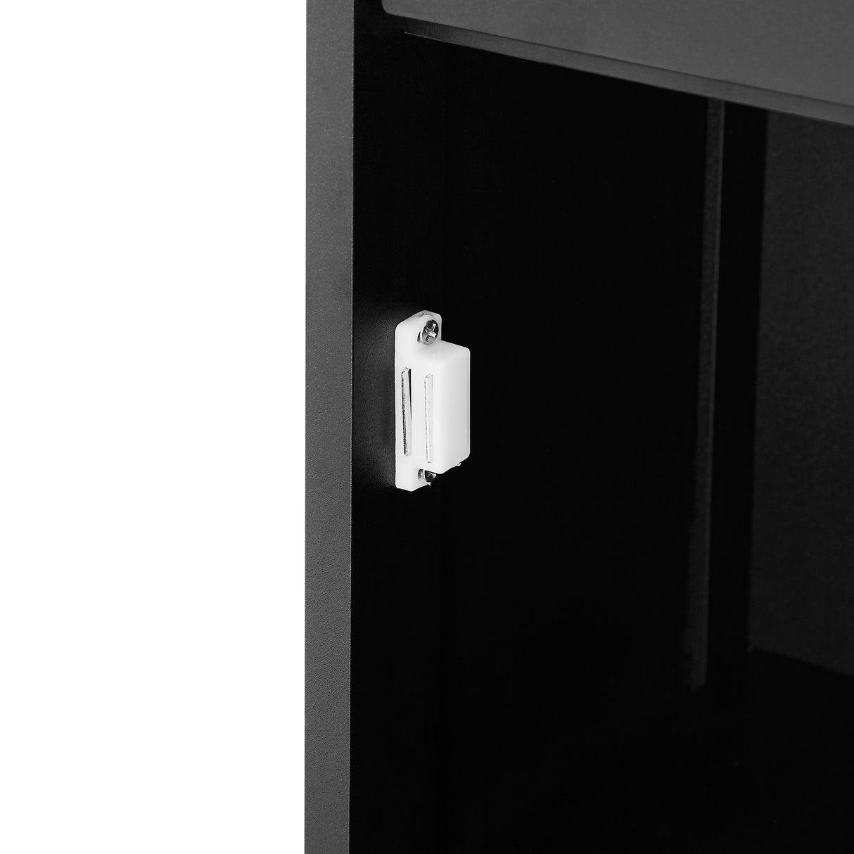 Tall Bathroom Cabinet, Freestanding Storage Cabinet with Drawer, MDF Board, Adjustable Shelf, Black - V.I.P Digital Presence