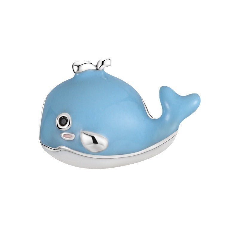 Ocean Wind Dolphin Whale Pendant Beads Copper Plated DIY Beads Bracelet Item - V.I.P Digital Presence