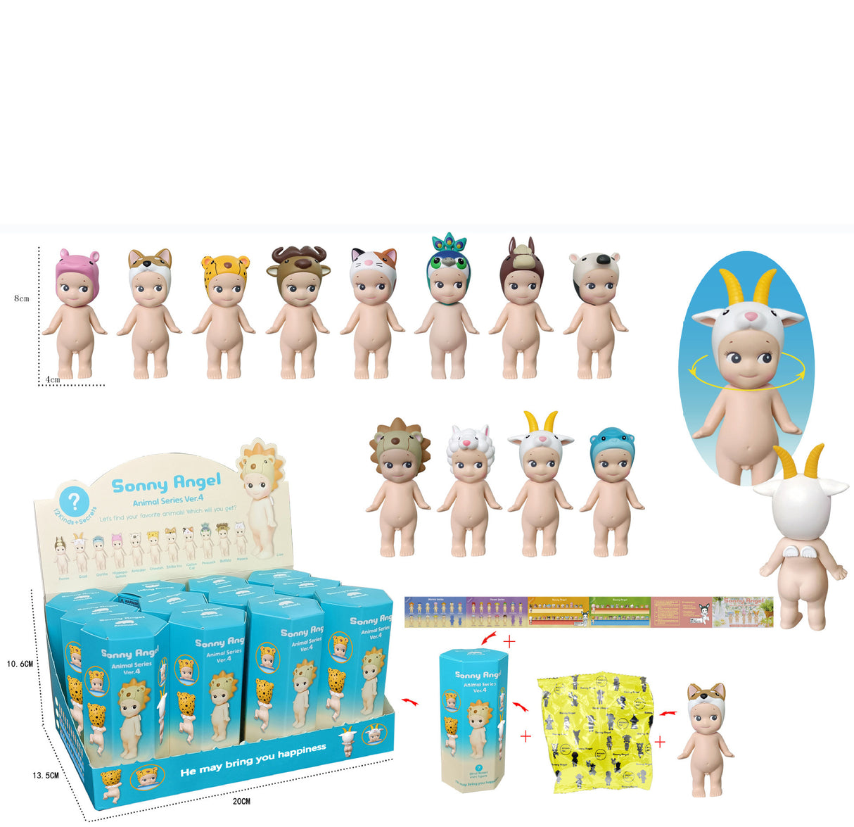 Party Angel Cheek Blind Box Car Ornament Mobile phone Decoration Handmade Anime Doll Finished End Box - V.I.P Digital Presence