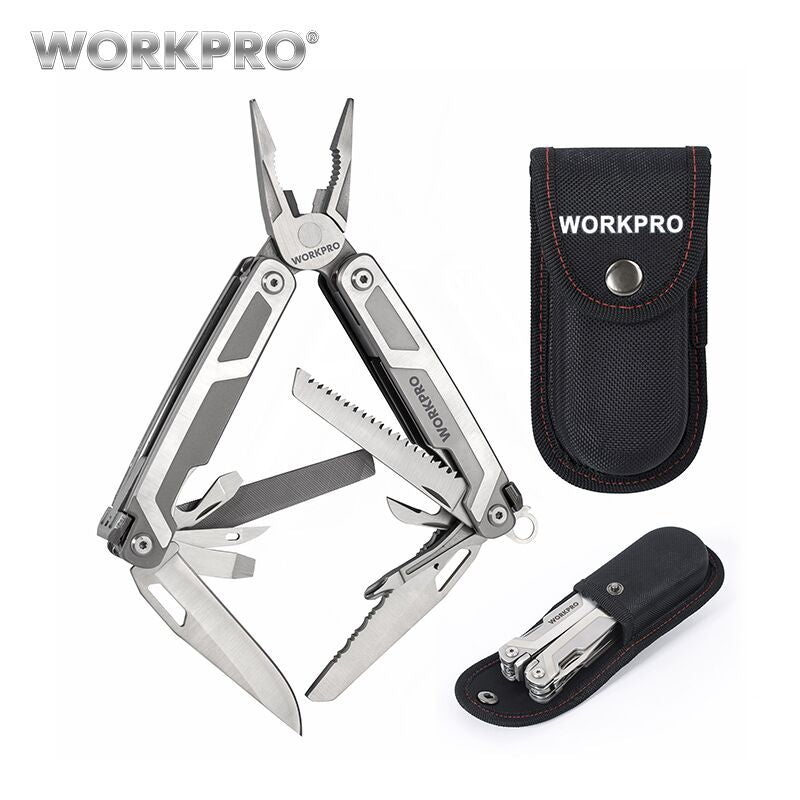 WORKPRO 16 in1 Multifunctional Plier Multi Tools Stainless Steel Plier Outdoor Camping Tool