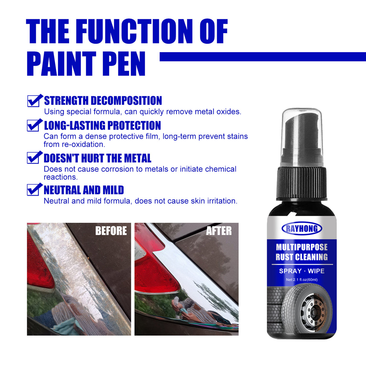 Multipurpose Rust Cleaning, Metal Door And Window Cleaning Rust Remover Screws Bolt Loosening Rust Remover Converter - V.I.P Digital Presence