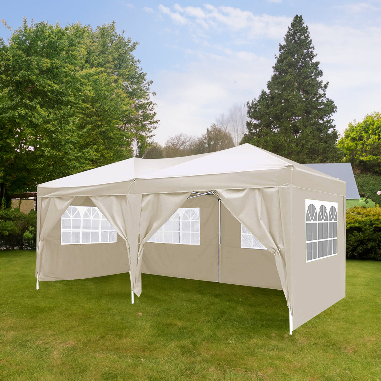 10'x20 'folding canopy with 6 detachable side walls for outdoor activity shelter UPF 50+terrace portable tent - V.I.P Digital Presence