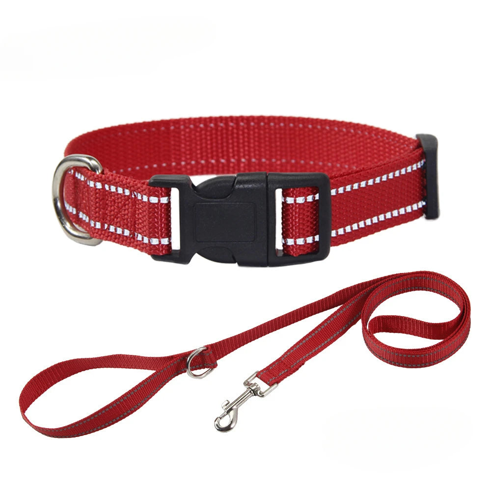 Nylon Dog Collar and Leash Set Pet Collars Leash for Small Medium Large Dogs Dog Accessories for Small Dogs - V.I.P Digital Presence