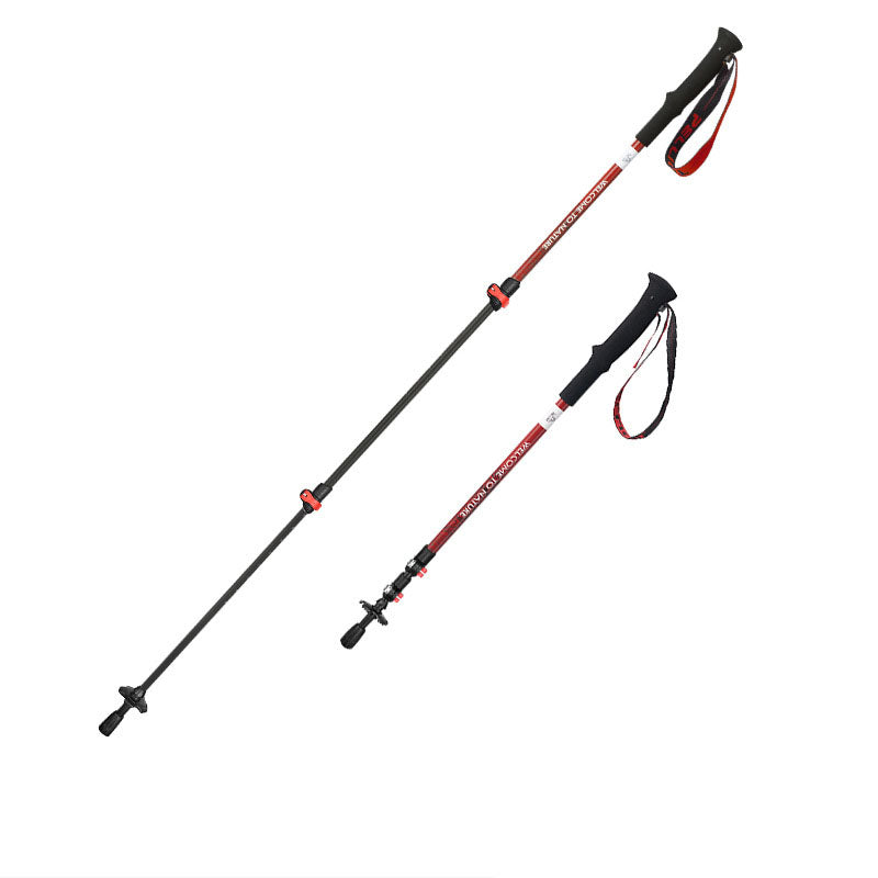 Climbing cane Outdoor telescopic cane Carbon fiber anti slip climbing and hiking folding cane - V.I.P Digital Presence