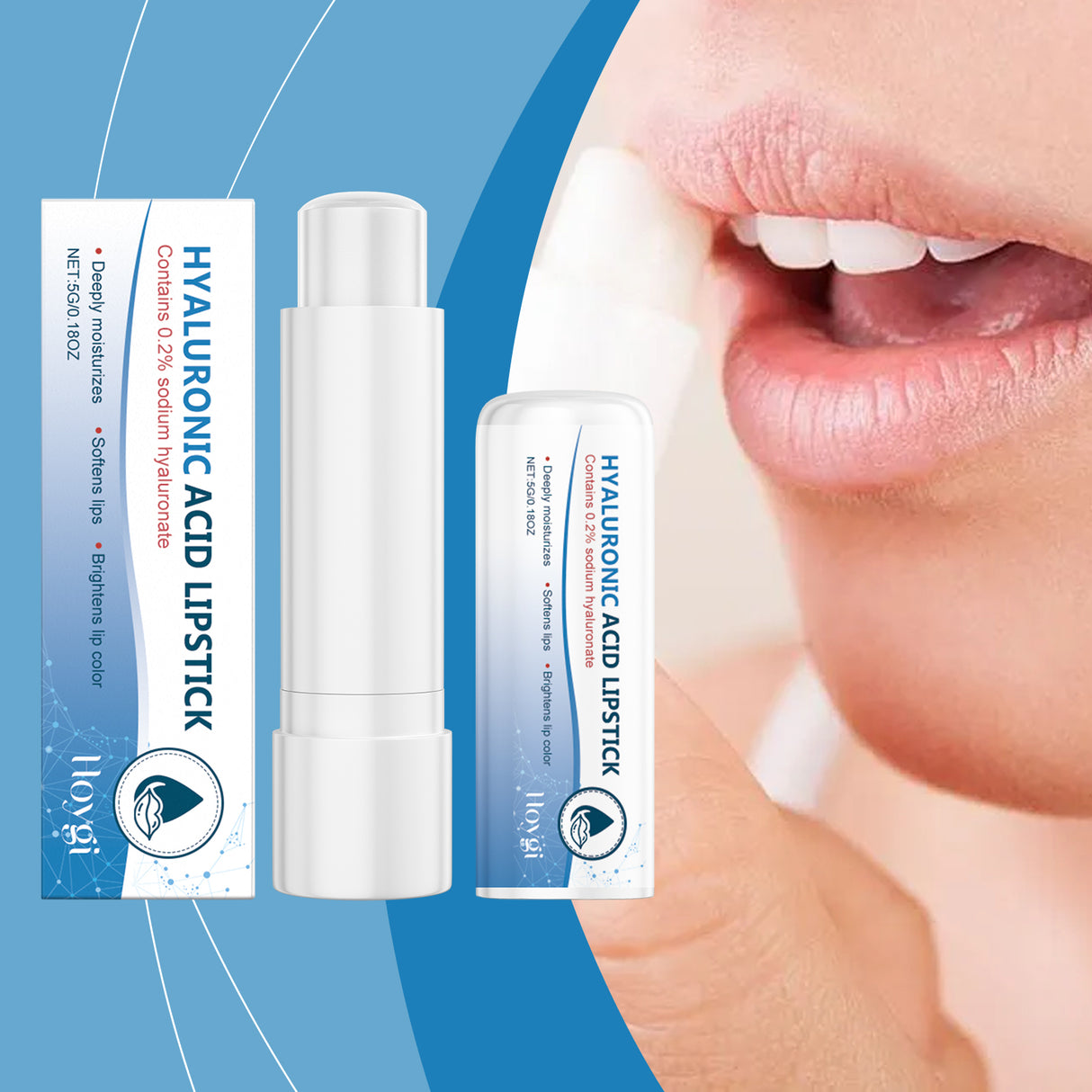 Hyaluronic Acid Lip Balm Care Gloss Hydrating Repair Dry Moisturizing Soft Moisturizing Care Lip Balm