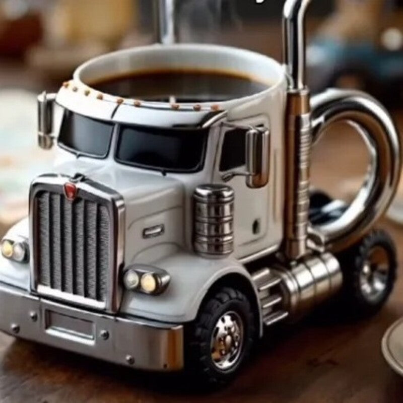 1PC Creative 11oz Truck-Design Coffee Mug. Ideal as a semi-truck coffee cup or home kitchen desktop ornament. - V.I.P Digital Presence
