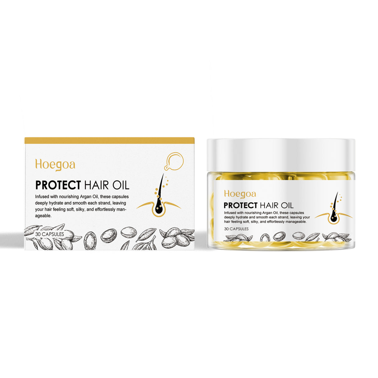 Morocco Hair Care Essential Oil Capsules Improve Dry Hair And Irritated Hair, Soft And Moisturizing Hair Care Essential Oil - V.I.P Digital Presence