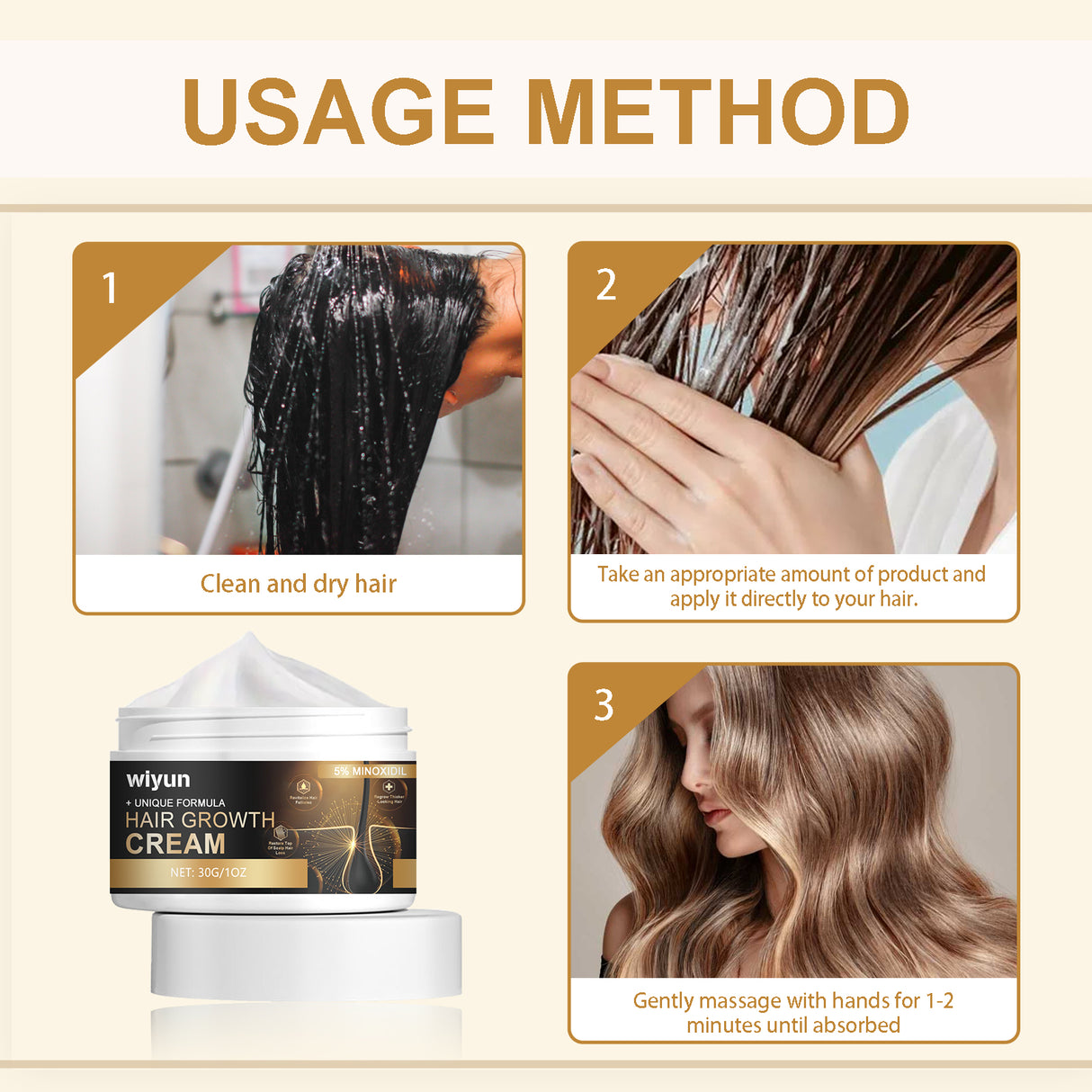 Hair Growth Cream, Thick Hair Strong Hair Nourish Scalp Hair Root Smooth Furry Split Hair Cream - V.I.P Digital Presence
