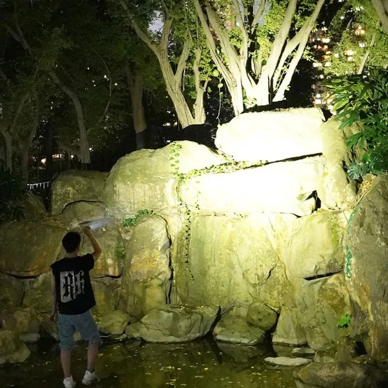 Mini Powerful LED Flashlight USB Rechargeable Strong Light Torch with Three Eye Flashlight Portable Camping Fishing Lantern - V.I.P Digital Presence