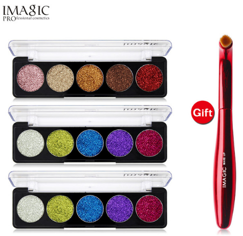 IMAGIC Glitter Eye Shadow Palette Buy 3 Get 1 Gift 3pcs/set 5 Colors Glitters - V.I.P Digital Presence