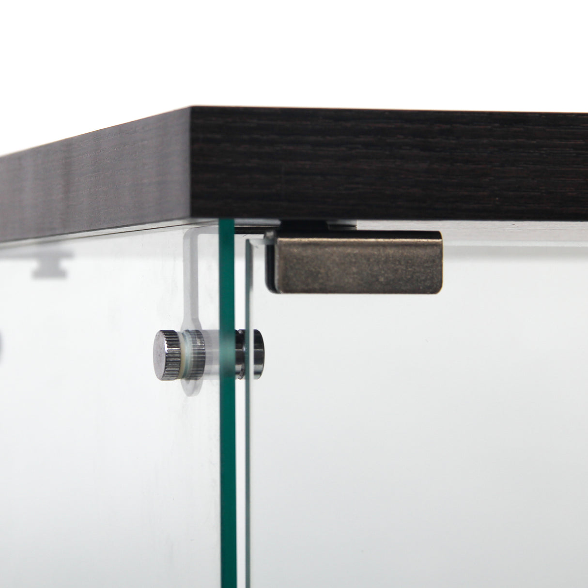 4 glass display cabinets with door shelves, floor standing antique bookshelf, 64.7 "* 16.7" * 14.3 ", black - V.I.P Digital Presence