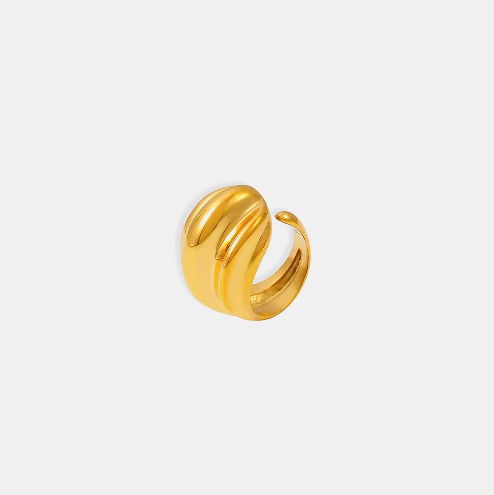 18K Gold-Plated Titanium Steel Open Ring - V.I.P Digital Presence