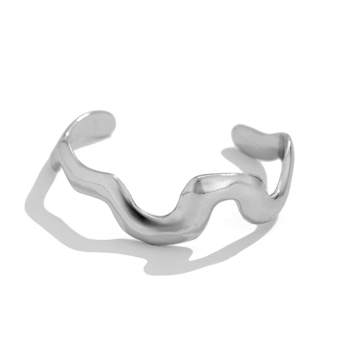 Fashionable liquid lava metal ankle bracelet, ankle chain, female personality, irregular geometric texture, ankle ring accessory - V.I.P Digital Presence