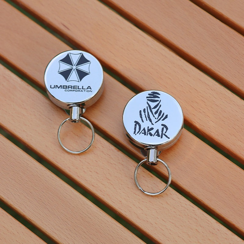 Outdoor equipment high elasticity telescopic steel wire rope keychain anti loss and anti-theft telescopic keychain - V.I.P Digital Presence