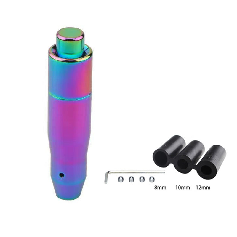 Personalized modification of automotive general metal gear head racing colorful gear lever metal simple wave stick head handbrake - V.I.P Digital Presence