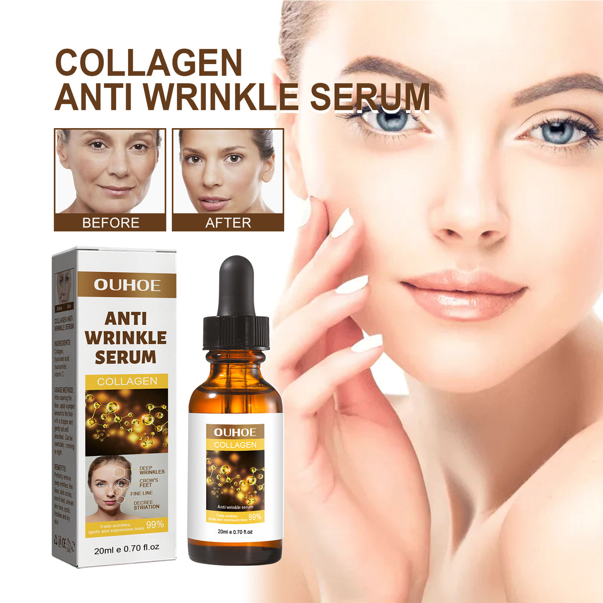 Collagen Anti-Aging Essence, Hydrating, Firming And Smoothing Lines Delicate Facial Skin Essence - V.I.P Digital Presence