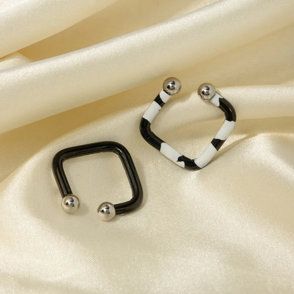 Stainless Steel Oil Drip Cuff Earrings - V.I.P Digital Presence