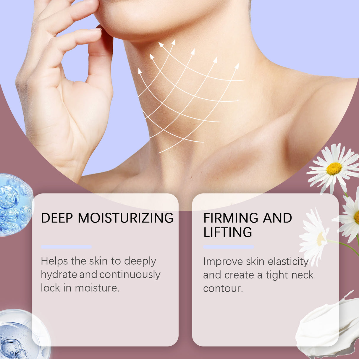 Firming Neck Cream Gentle Moisturizing, Hydrating, Hydrating And Smoothing Fine Lines On The Neck Repair Firming Skin Neck Cream