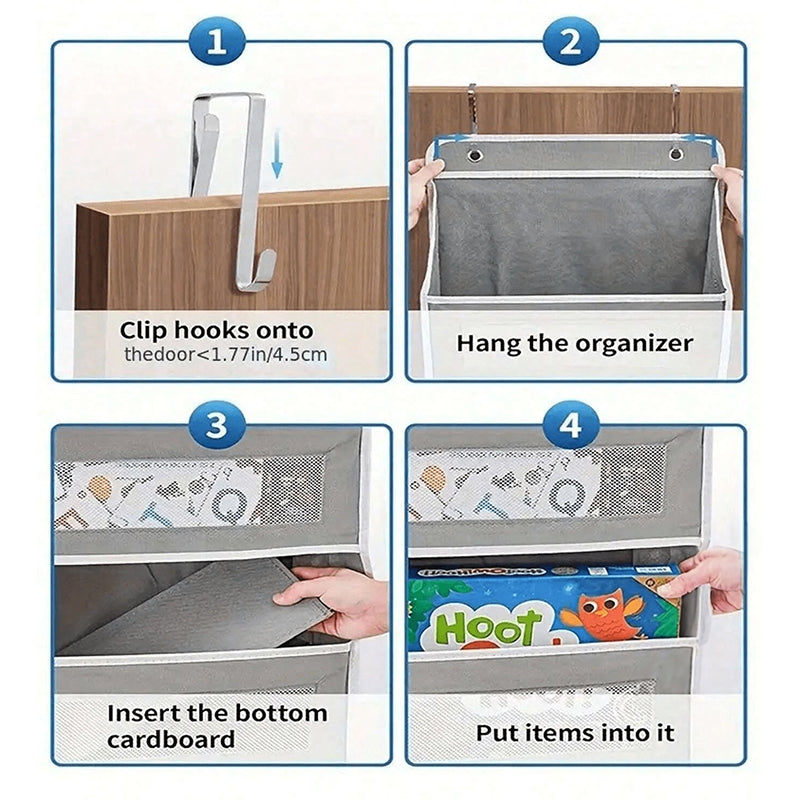 5 - Shelf Hanging Storage: Anti - Tilt, 5 large pockets. Good for bedroom, bathroom, living room (behind - door use). - V.I.P Digital Presence