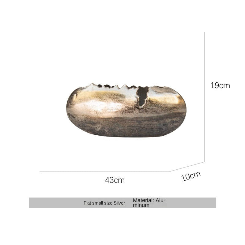 Modern Luxury Oval Edge Decorative Tray Creative Home Dining Table Fruit Plate Ornament - V.I.P Digital Presence