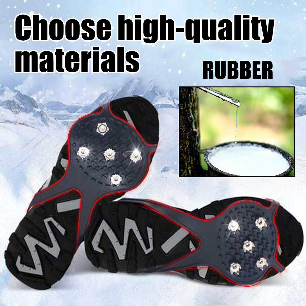 Universelle Rutschfeste Greiferspitzen, Outdoor Crampons Snowshoe Cover Mountaineering Sports Fall Easy To Wear And Take Off Shoe Cover - V.I.P Digital Presence