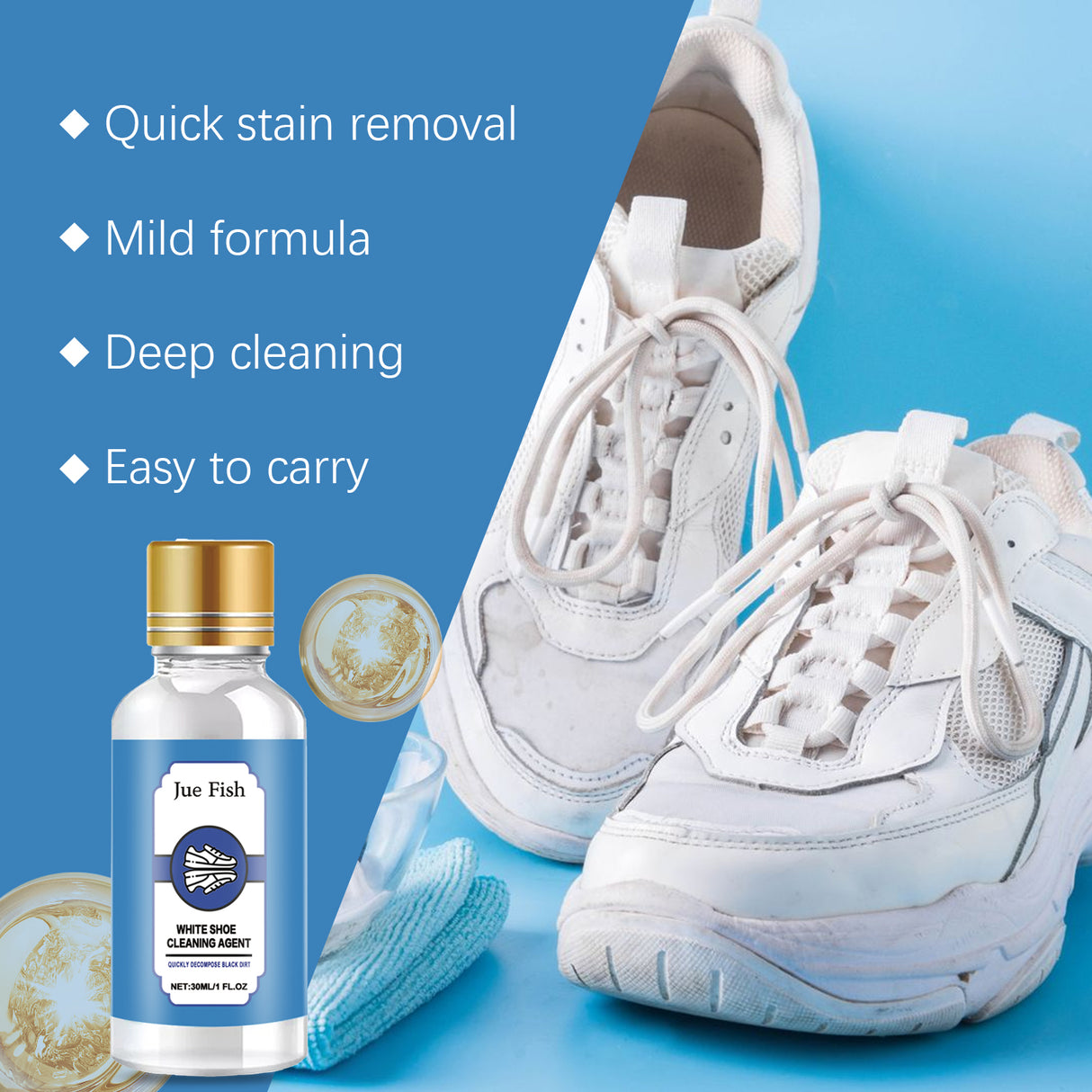 White Shoe Cleaner White Shoe Cleaning Decontamination Cleaning Whitening Decontamination Brightening White Shoe Edge Yellow Removal - V.I.P Digital Presence