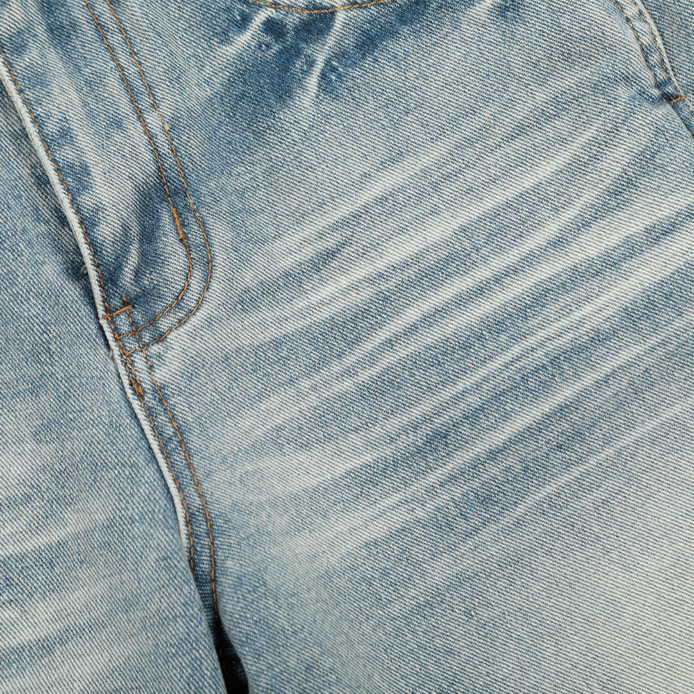 Punk Washed Gradient Wave Pattern Denim Pants Men's Loose Wide Leg Long Trousers Vibe Trendy Distressed Straight Leg Jeans - V.I.P Digital Presence