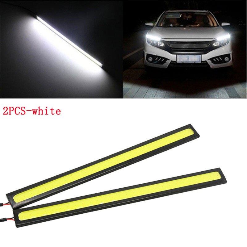 4/2Pcs 17CM Universal Car COB LED Strip Car Running Fog Lamp Driving Strip Light Waterproof 10-16V Flexible Led Strip Accessorie - V.I.P Digital Presence