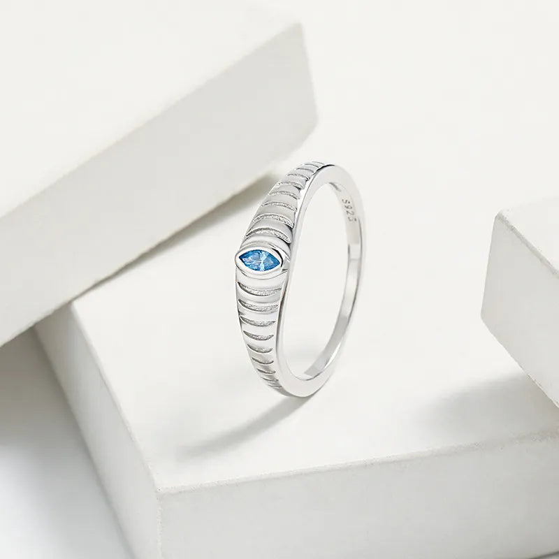 925 Sterling Silver Inlaid Zircon Ring - V.I.P Digital Presence